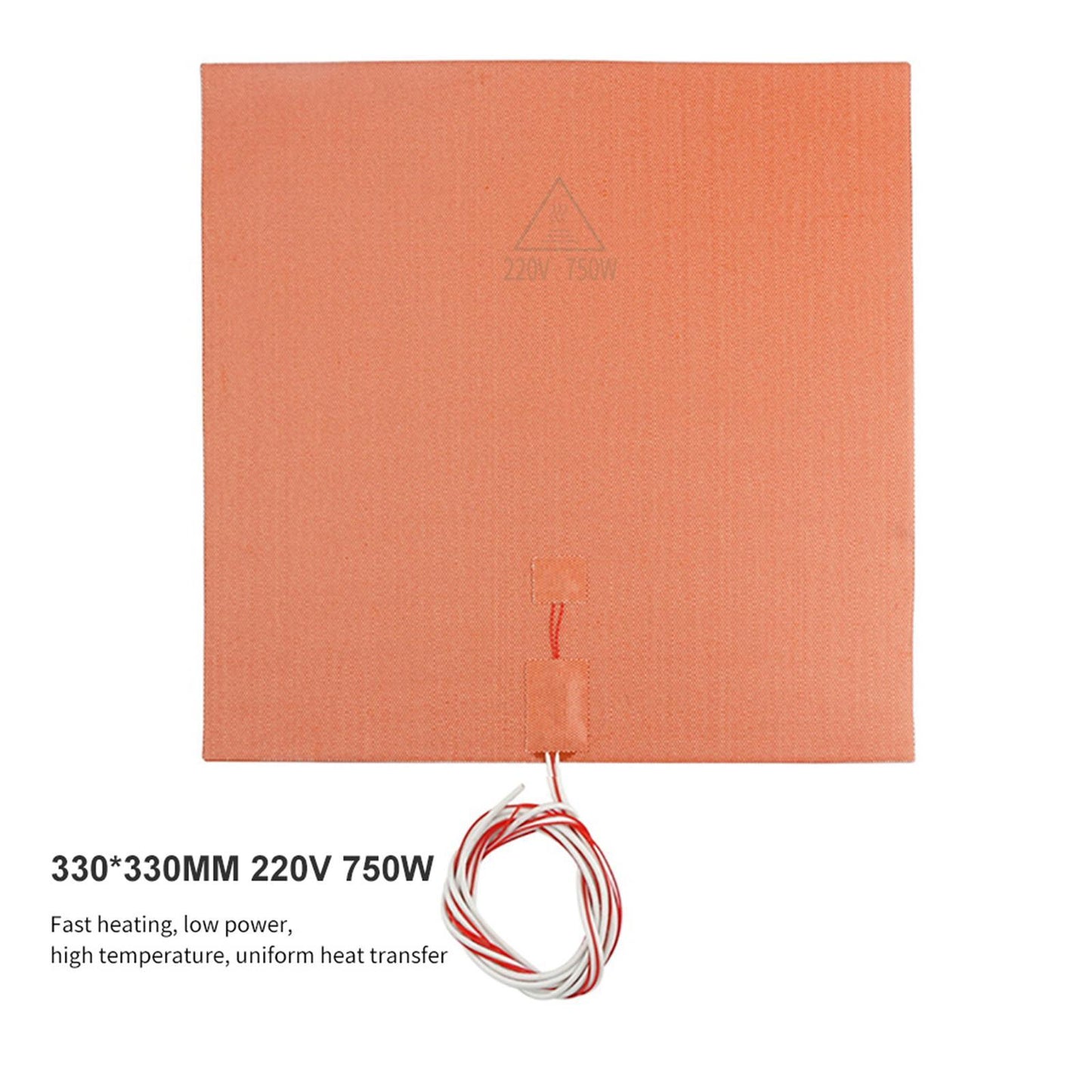 Silicone Heater Pad NTC 100K Thermistor 330x330mmx3mm for Voron 2 3D Printer