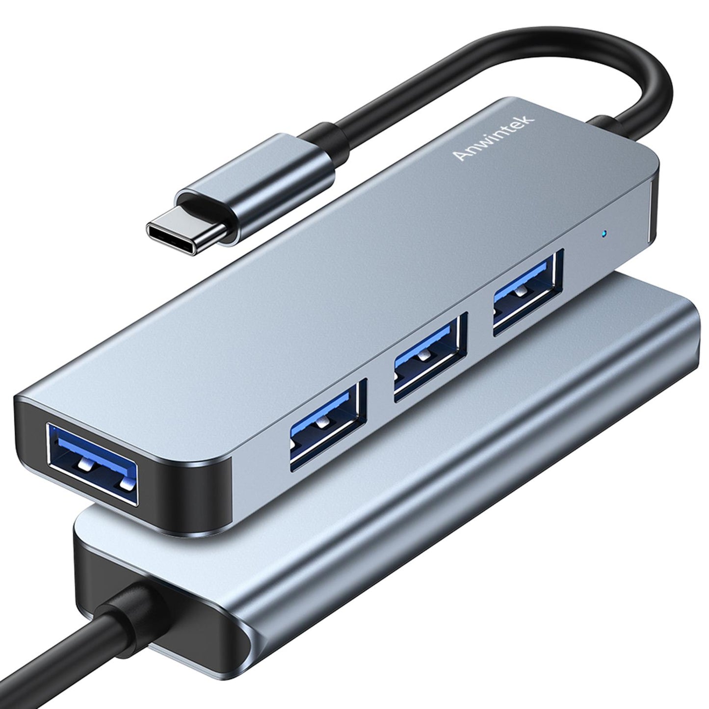 Compact 4-in-1 USB C Hub 4 Port Type C to USB Hub Adapter Splitter Expansion