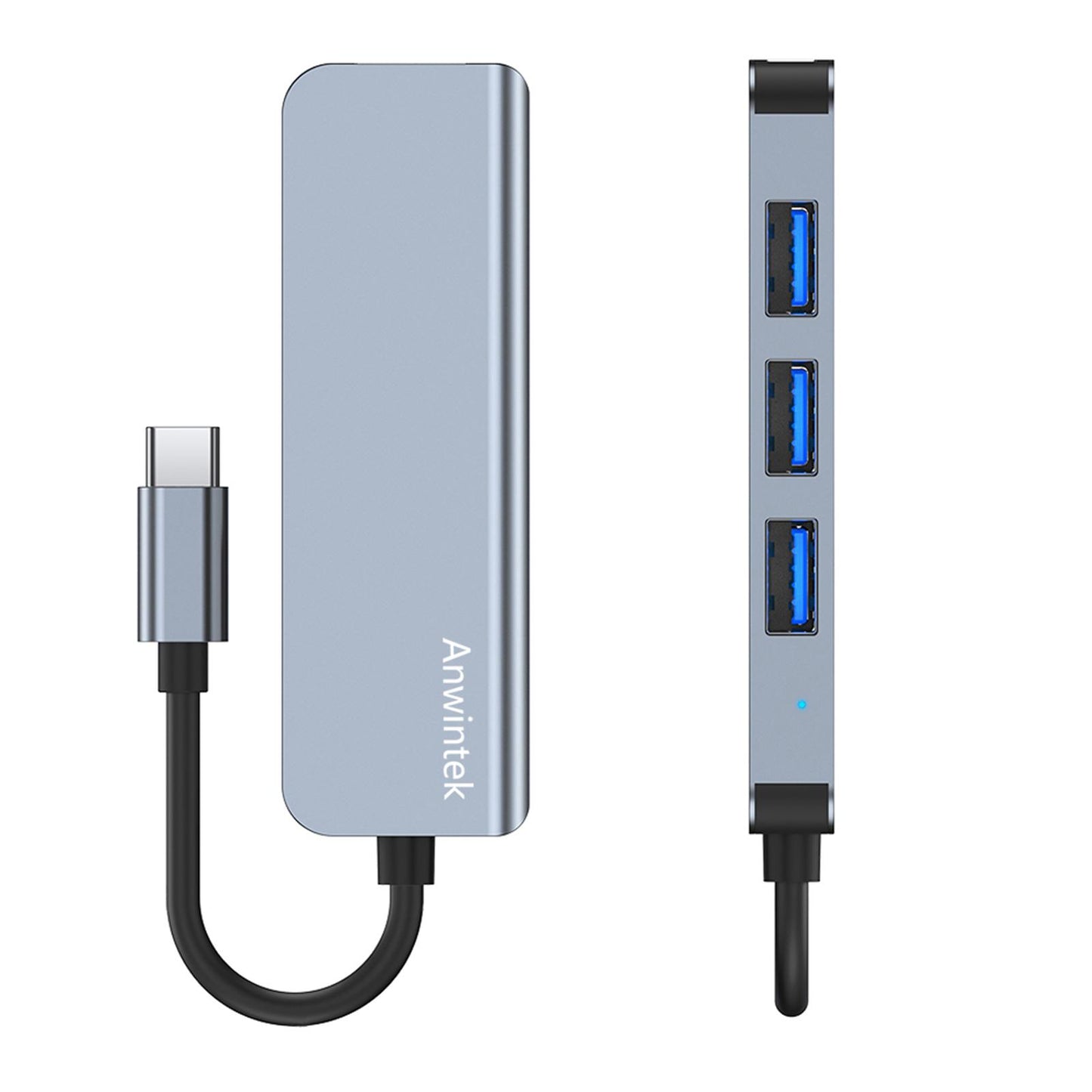 Compact 4-in-1 USB C Hub 4 Port Type C to USB Hub Adapter Splitter Expansion