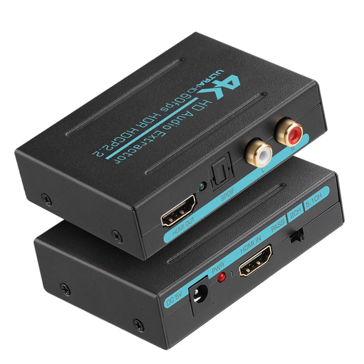 4K HD HDMI 2.0 HDCP 2.2 Audio Extractor Splitter Adapter Converter
