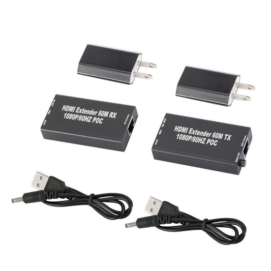 HDMI Extender Balun with IR Over Single CAT5e or CAT6 60M  US Plug