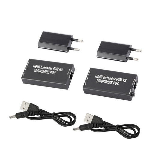 HDMI Extender Balun with IR Over Single CAT5e or CAT6 60M  Eu Plug