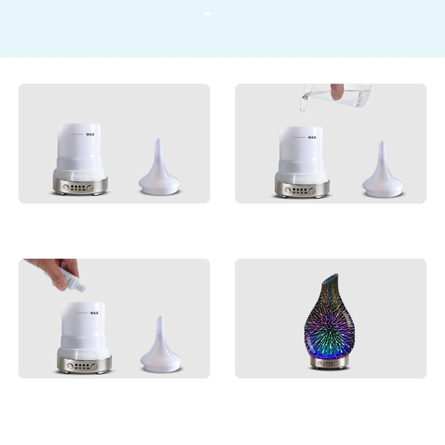 Essential Oil Diffuse Aromatherapy Ultrasonic Humidifier Air Purifier