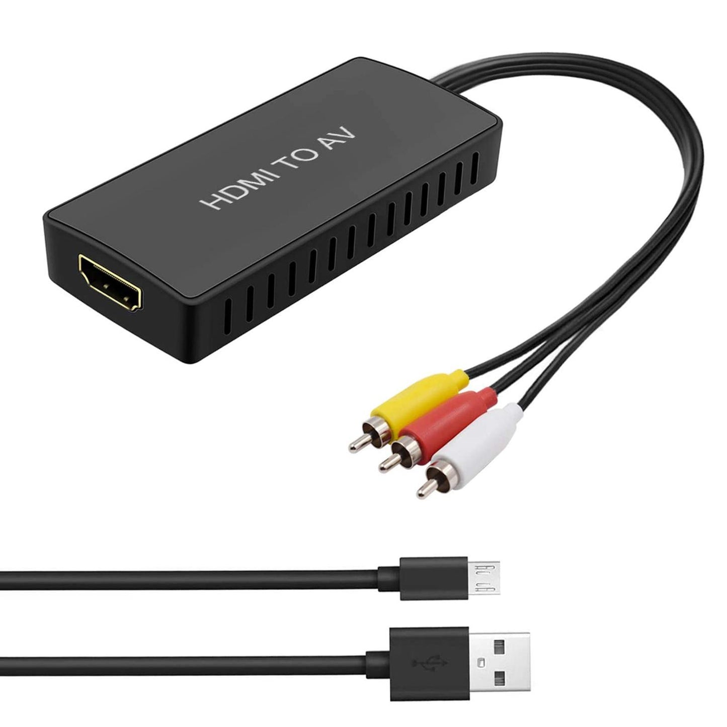 HDMI to AV Converter Video Audio Supports NTSC 1080P for Stick TV HD Box