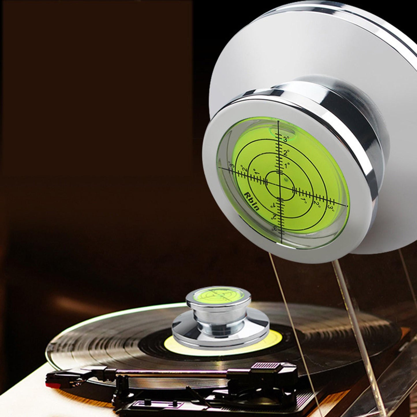 LP Vinyl Disc Stabilizer Turntable Record Weight Soft base pad Silver