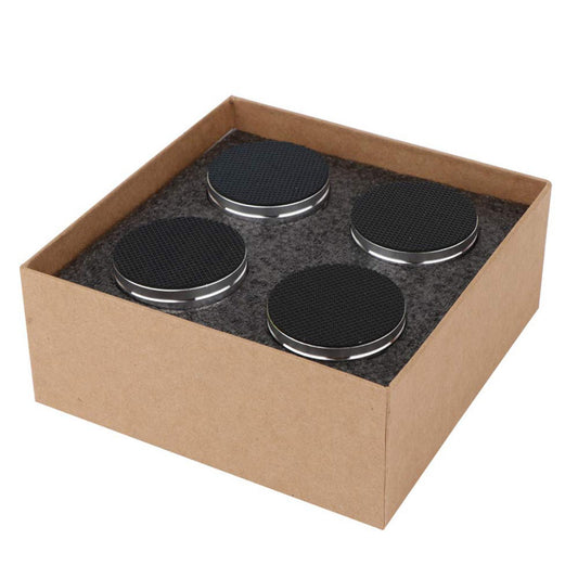 4PCS 44x38mm CNC Aluminum Spring Speakers Spikes Isolation Stand Black
