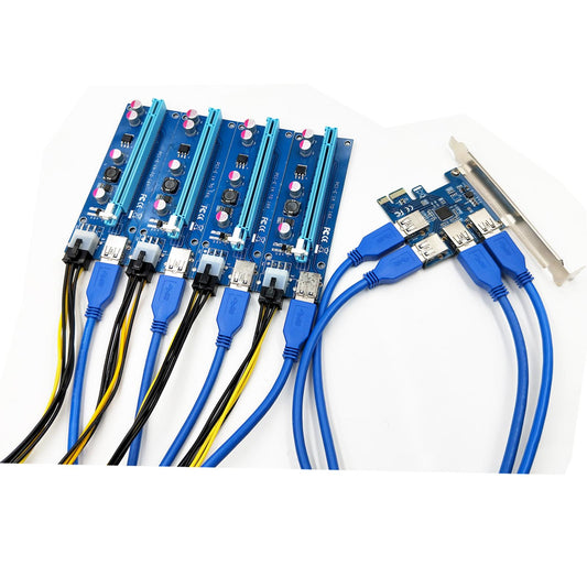 60CM USB 3.0 PCI-E External 1X to 16X Riser Card Adapter for BTC PC Laptop