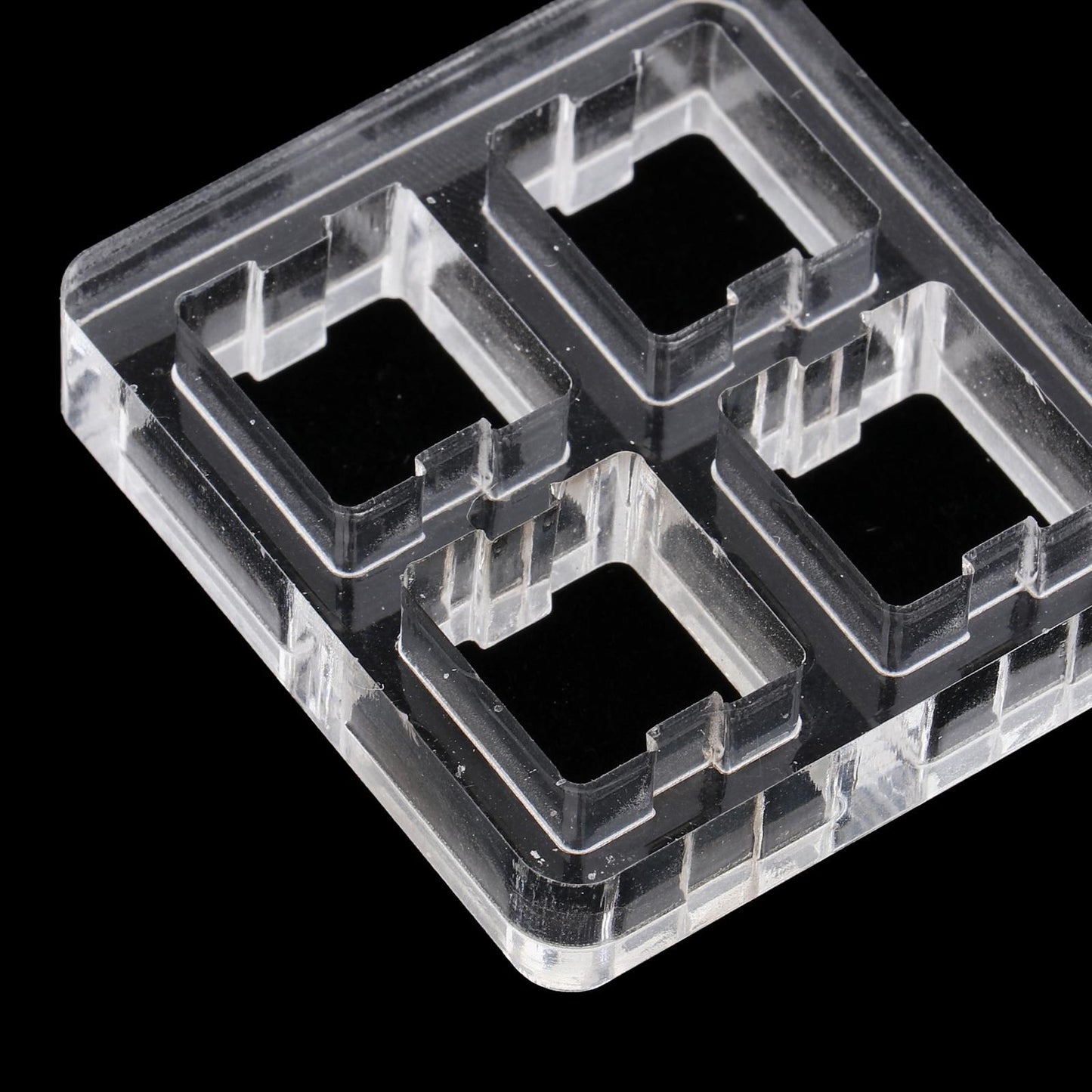 Clear Switch Tester Base Acrylic Plate for Cherry Mx Switch 2x2 board