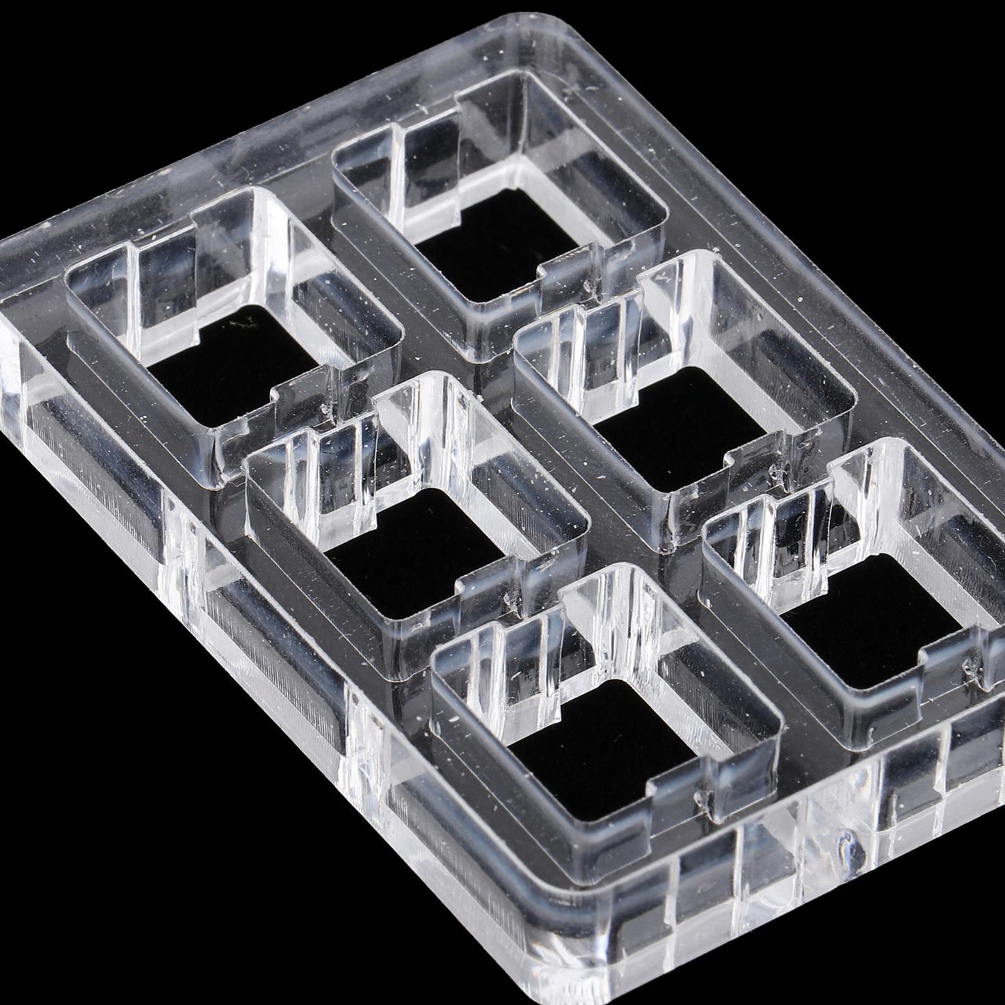 Clear Switch Tester Base Acrylic Plate for Cherry Mx Switch 2x3 board