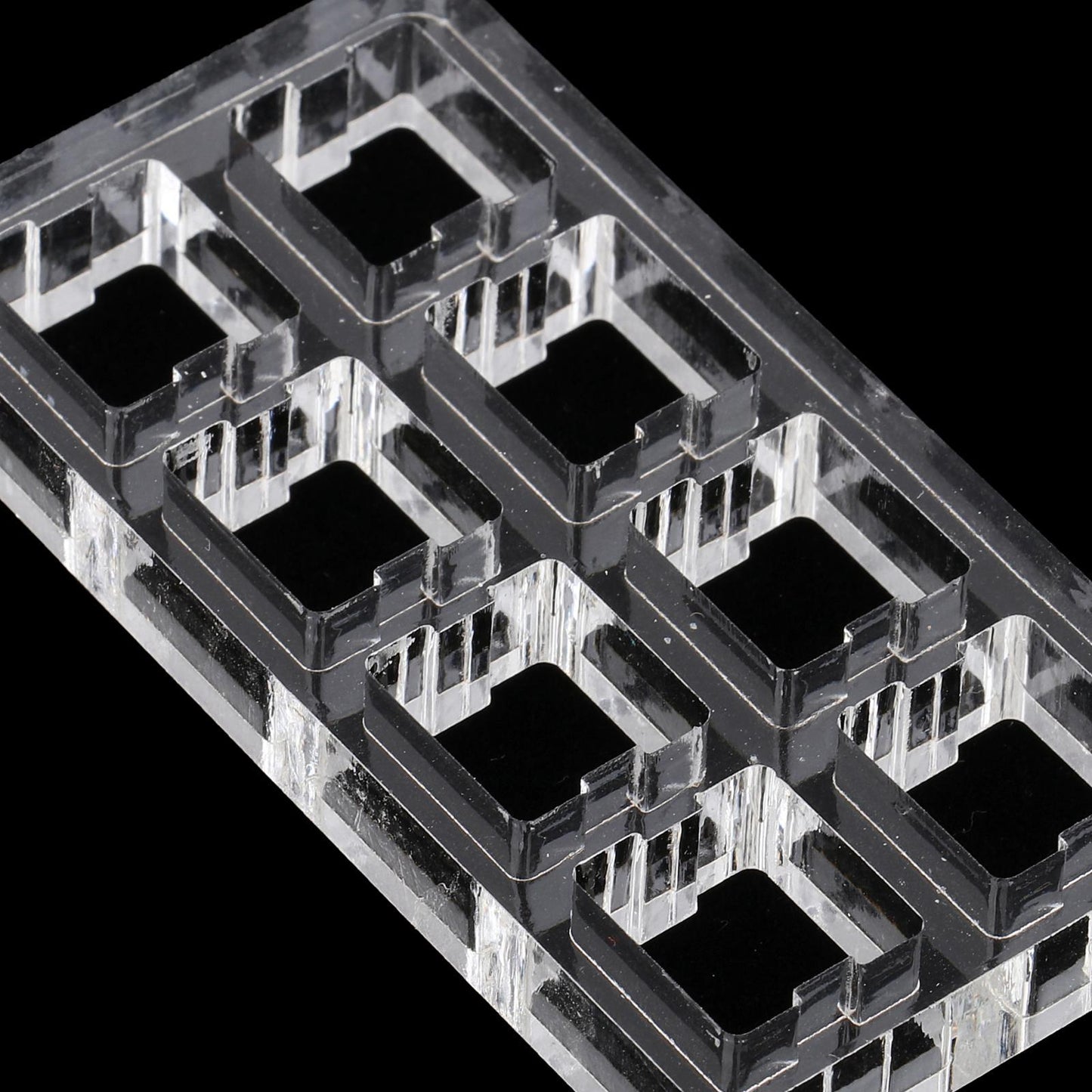 Clear Switch Tester Base Acrylic Plate for Cherry Mx Switch 2x4 board