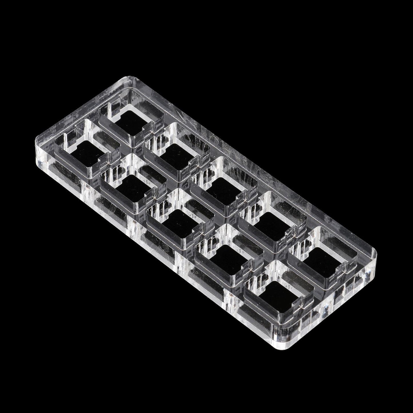 Clear Switch Tester Base Acrylic Plate for Cherry Mx Switch 2x5 board