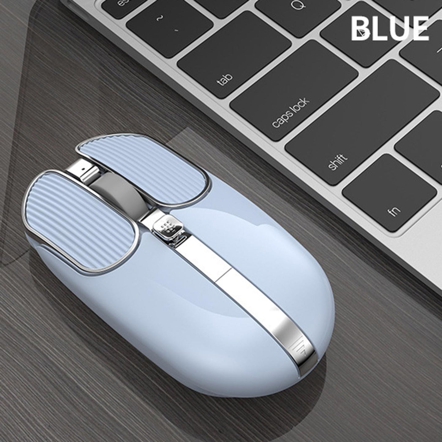 NEW 2.4G Wireless Silence Gaming Mouse Ergonomic Rechargeable 8 Button Mice Blue