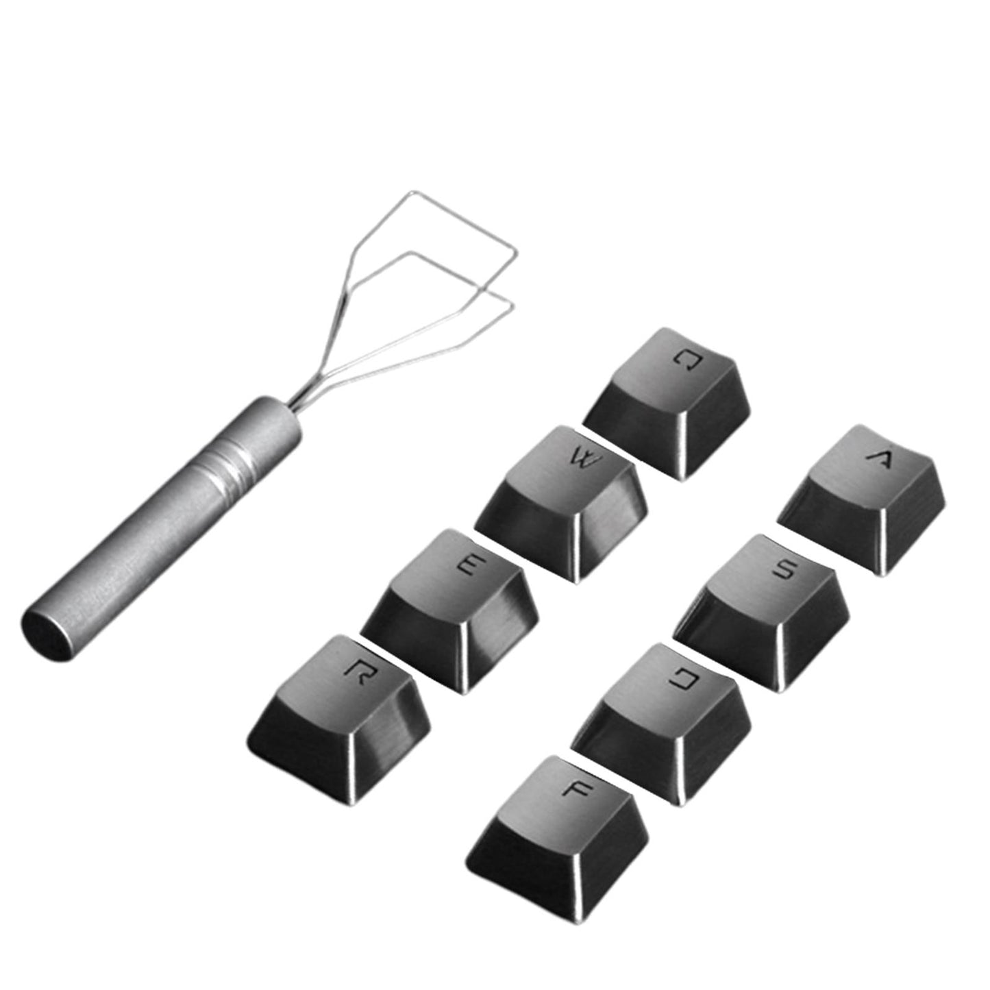 Durable Metal Stainless Steel Keycap for Cherry MX Switch Keyboard QWER+ASDF