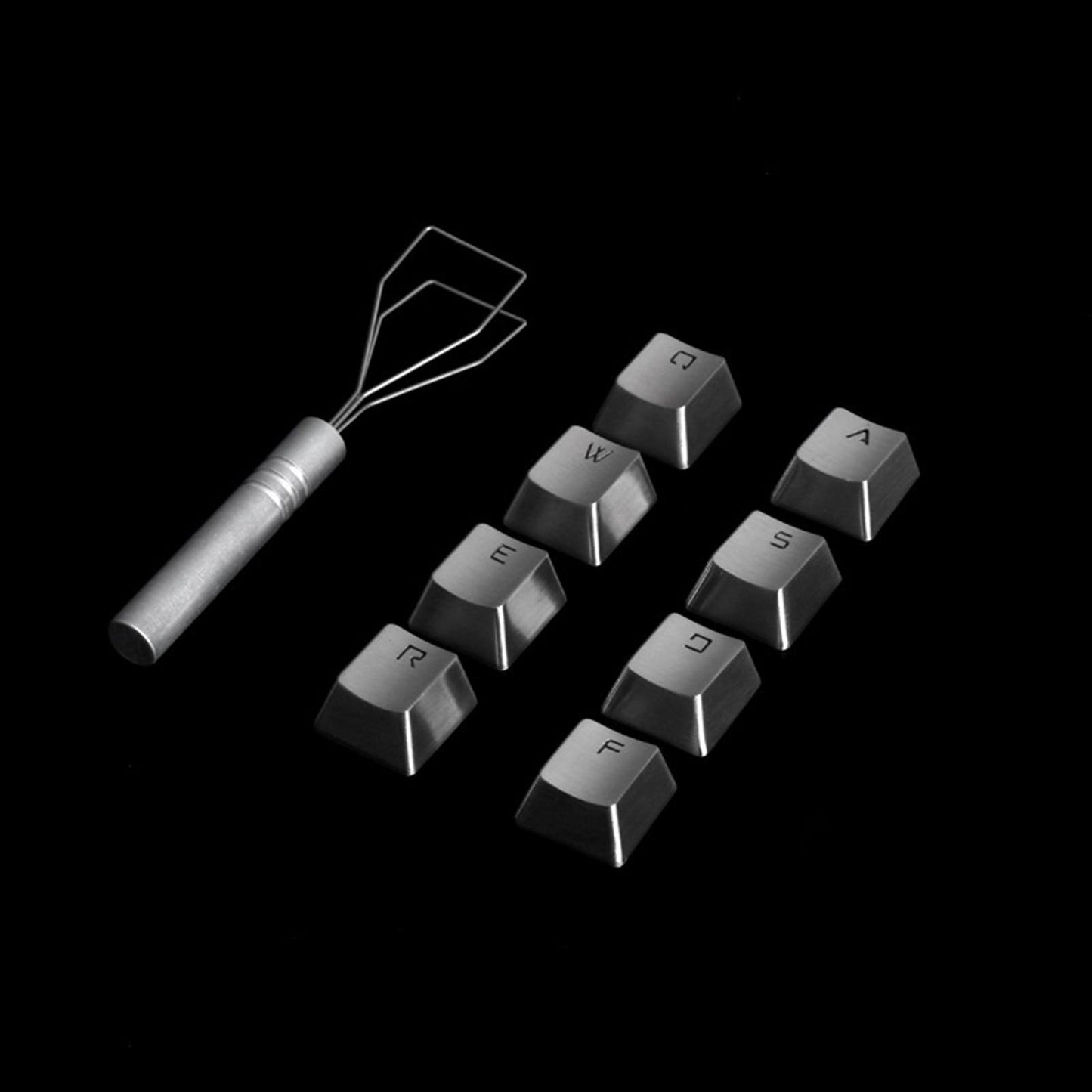 Durable Metal Stainless Steel Keycap for Cherry MX Switch Keyboard QWER+ASDF