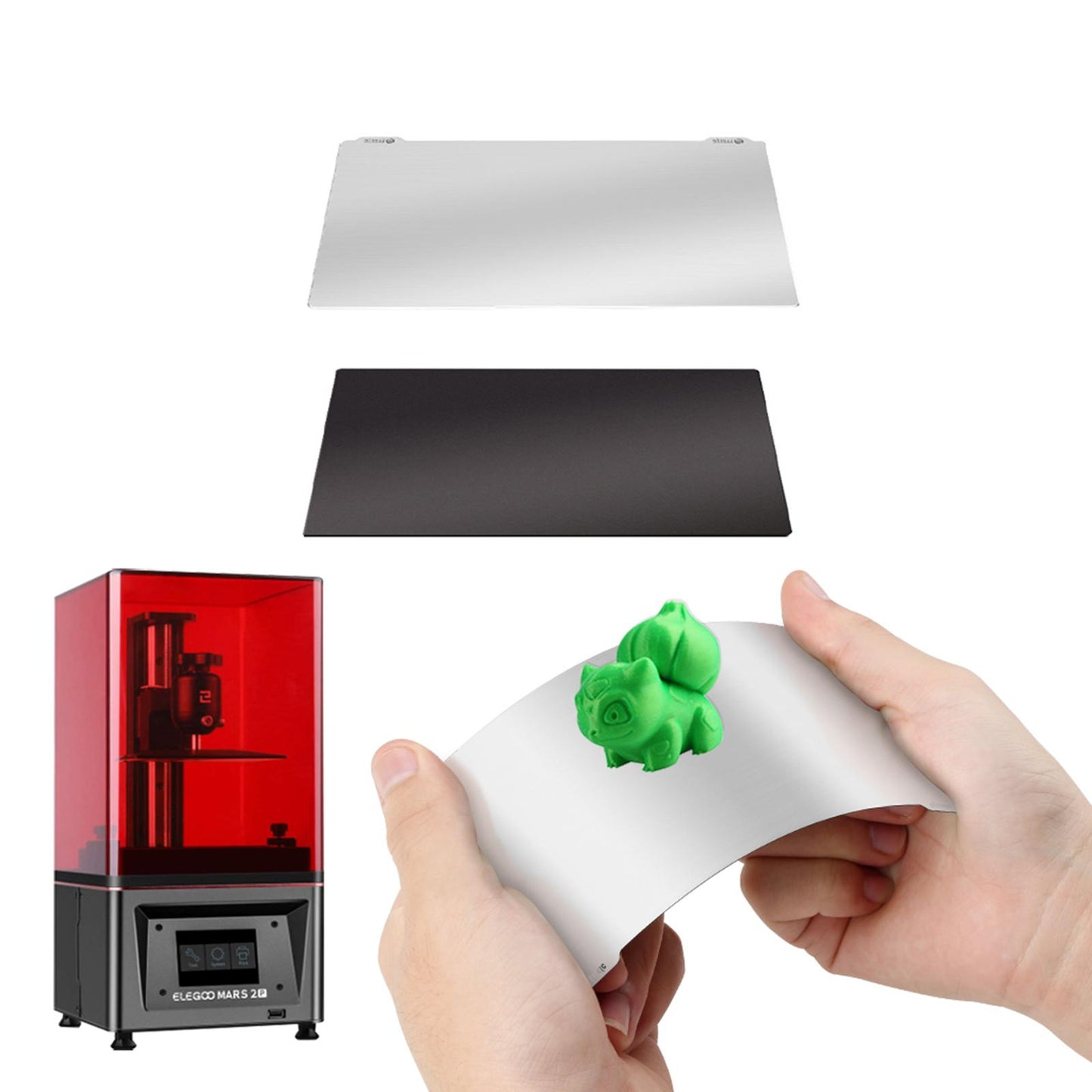 140x80mm Resin Build Plate Magnetic Sheet Heatbed for SLA/DLP 3D Printer