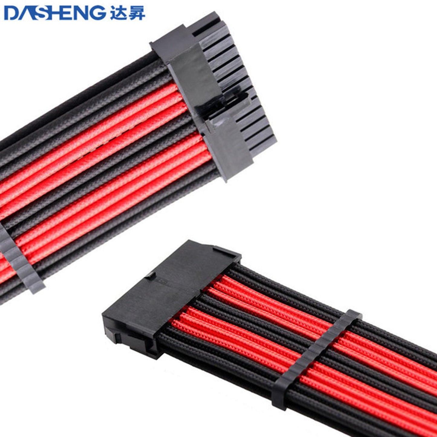 4pcs 18AWG Power Cables ATX PCI-E EPS Extension Cable Kit  Black Red B