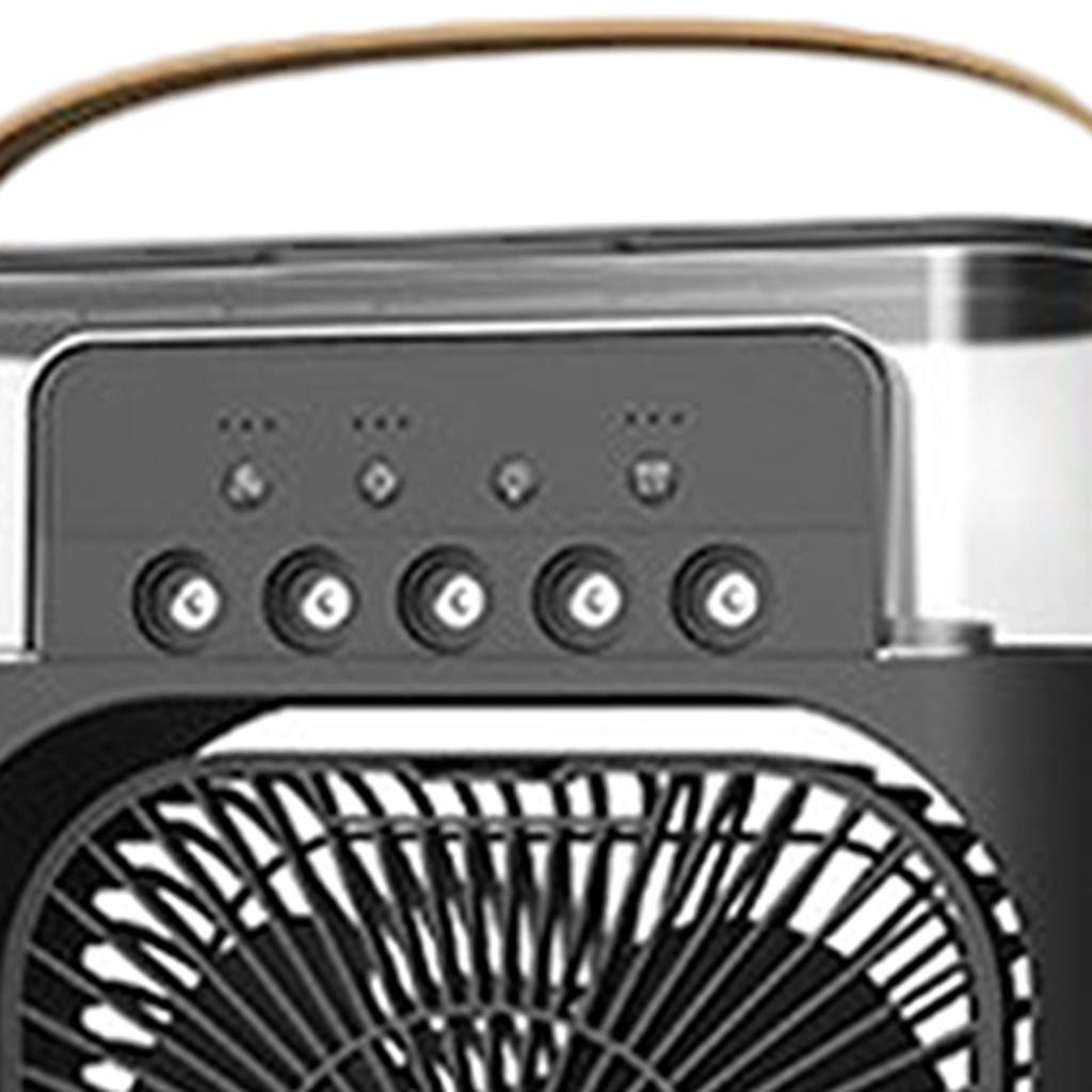 Portable Air Conditioner Fan Personal Air Cooler Desk Cooling Fan Black