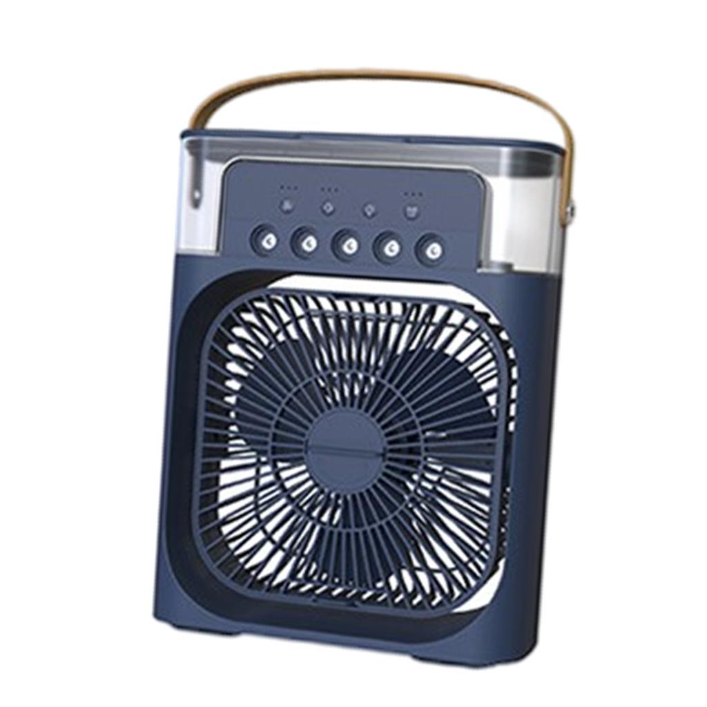 Portable Air Conditioner Fan Personal Air Cooler Desk Cooling Fan Blue