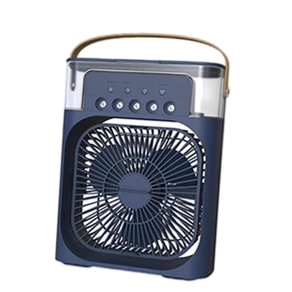 Portable Air Conditioner Fan Personal Air Cooler Desk Cooling Fan Blue