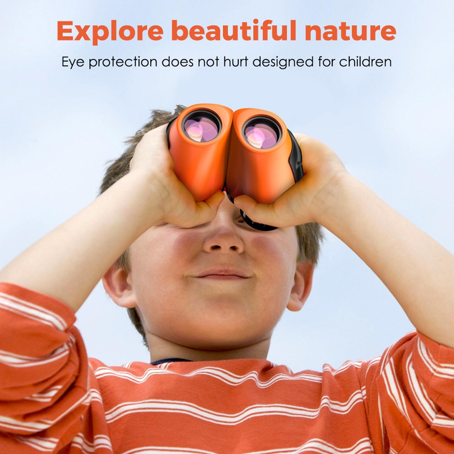 Plastic Kids Binoculars Hiking Camping Telescope Game Entertainment Children Red