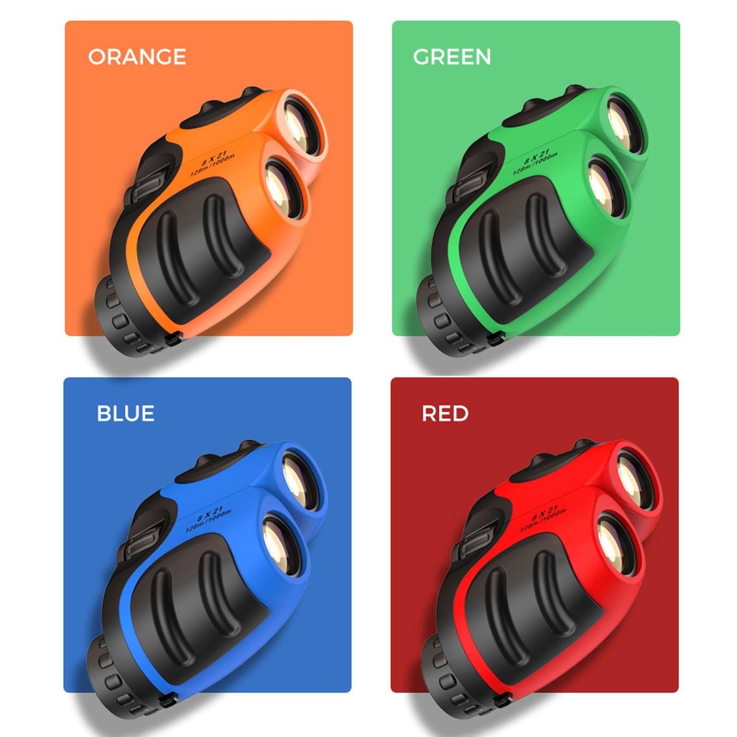 Plastic Kids Binoculars Hiking Camping Telescope Game Entertainment Children Red