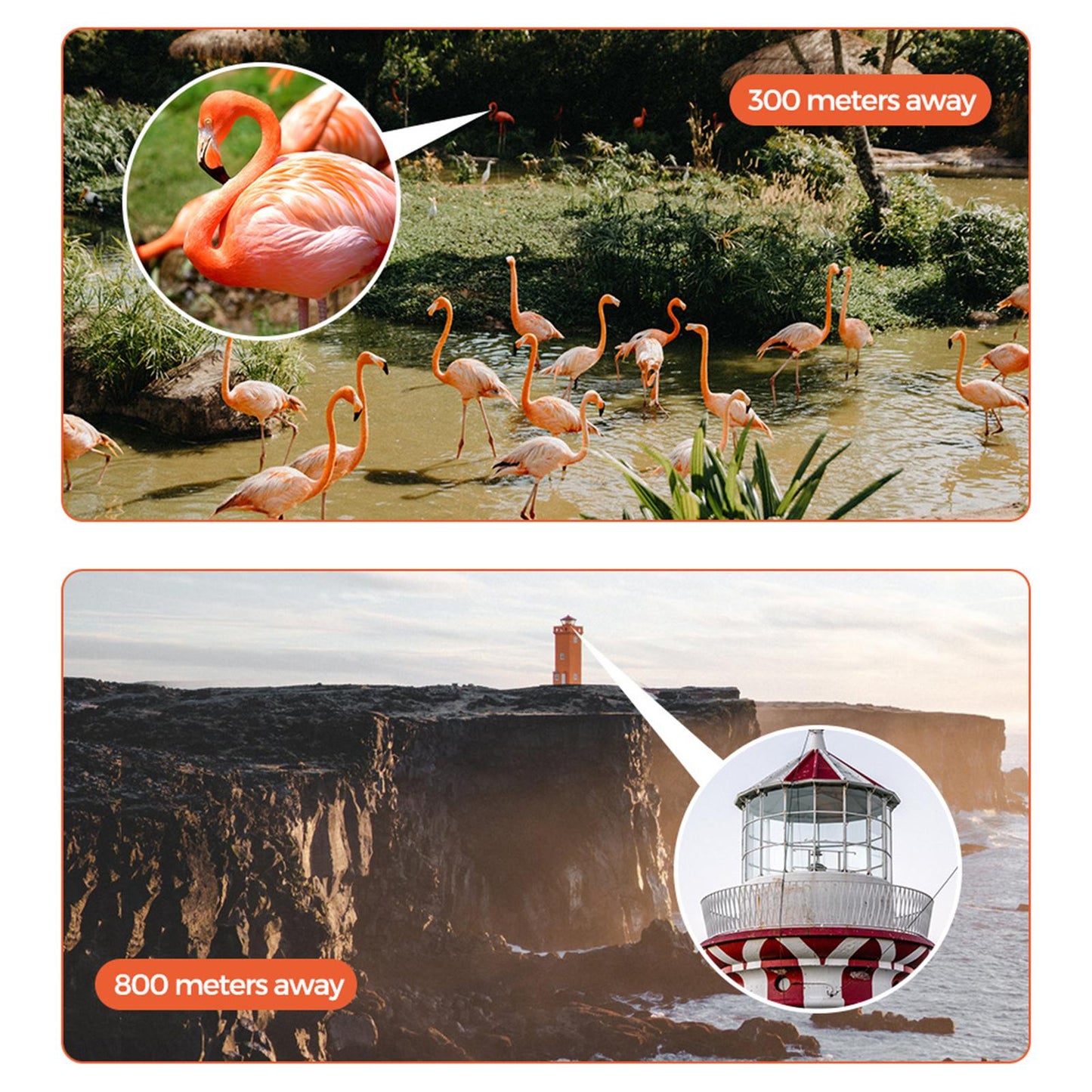 Plastic Kids Binoculars Hiking Camping Telescope Game Entertainment Children Orange
