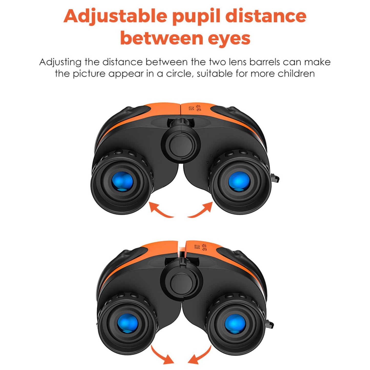 Plastic Kids Binoculars Hiking Camping Telescope Game Entertainment Children Orange