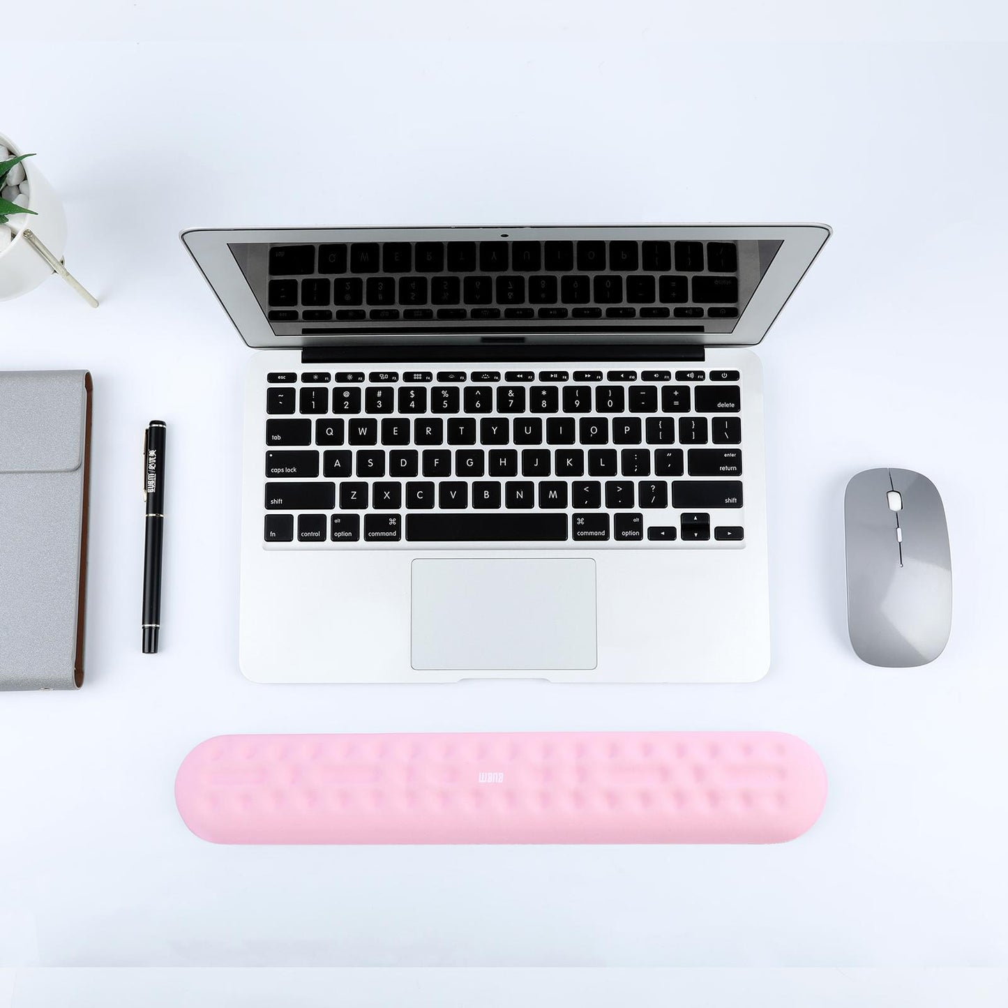 Memory Foam Keyboard Wrist Pad Mouse Cushion for Gaming Work  small pink