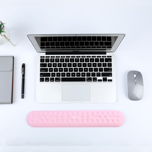 Memory Foam Keyboard Wrist Pad Mouse Cushion for Gaming Work  large pink