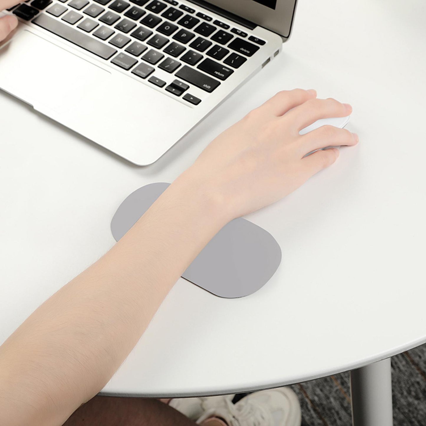 Keyboard Mouse Wrist Rest Pad Memory Foam Set  A Small Silver