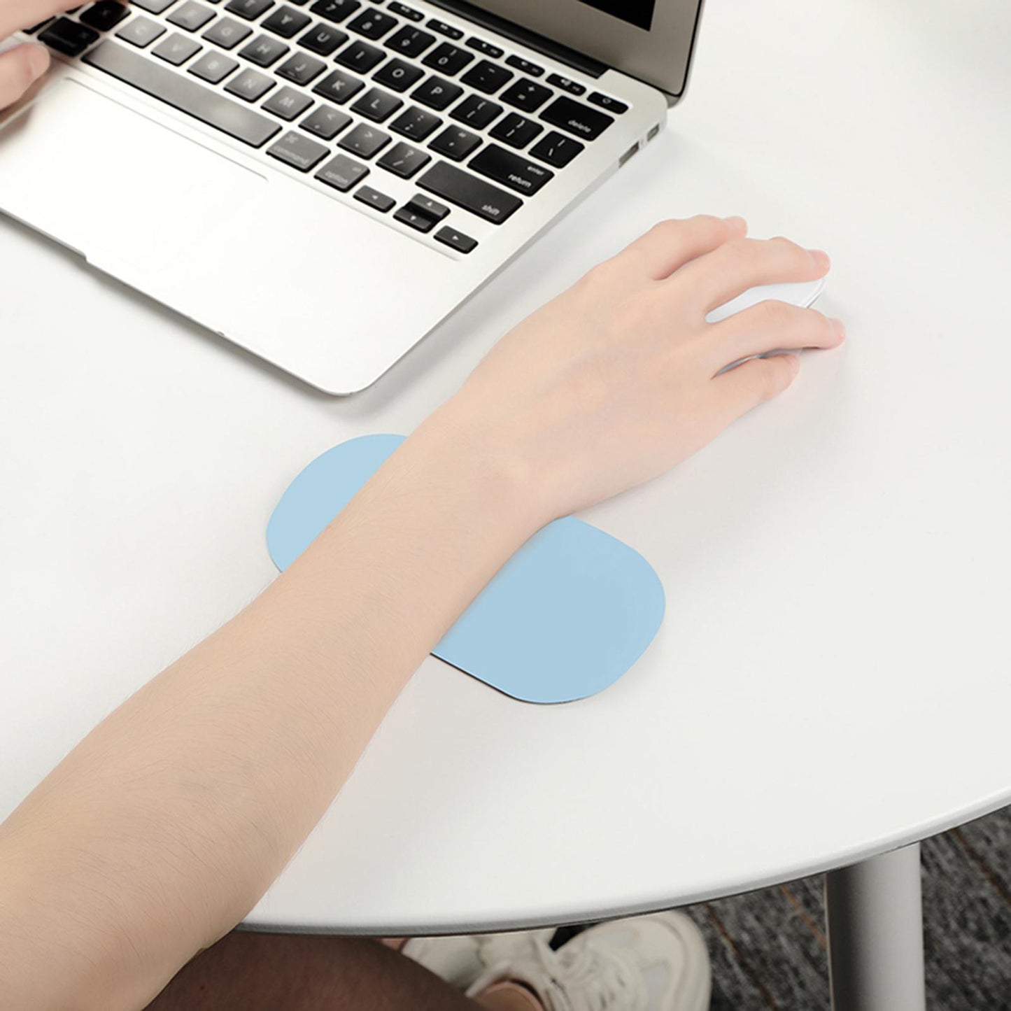 Keyboard Mouse Wrist Rest Pad Memory Foam Set  A Small Blue