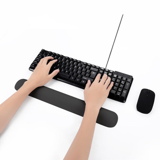 Keyboard Mouse Wrist Rest Pad Memory Foam Set  A Large Size Black
