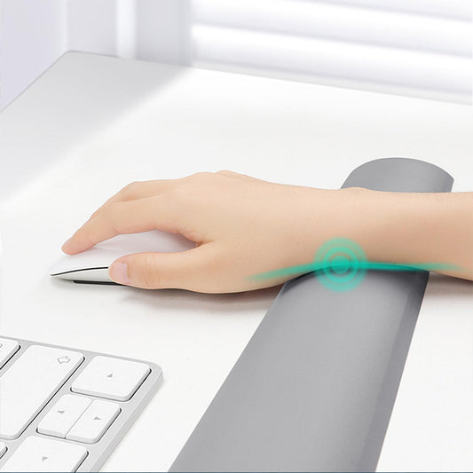 Keyboard Mouse Wrist Rest Pad Memory Foam Set  A Large Size Silver