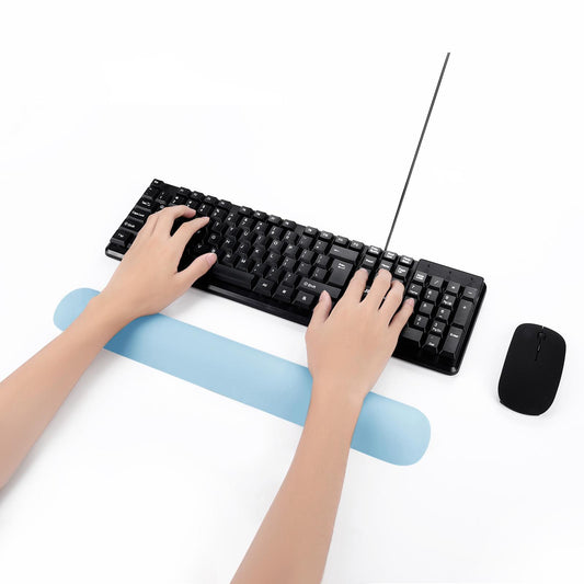 Keyboard Mouse Wrist Rest Pad Memory Foam Set  A Large Size Blue