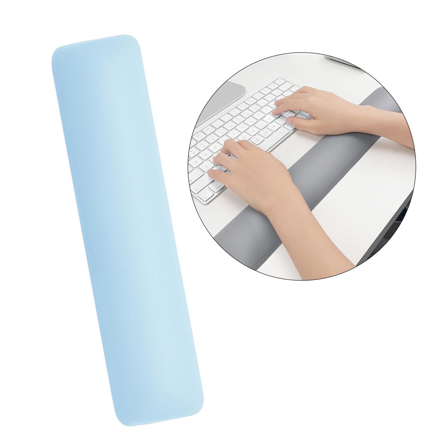 Keyboard Mouse Wrist Rest Pad Memory Foam Set  B Large Blue