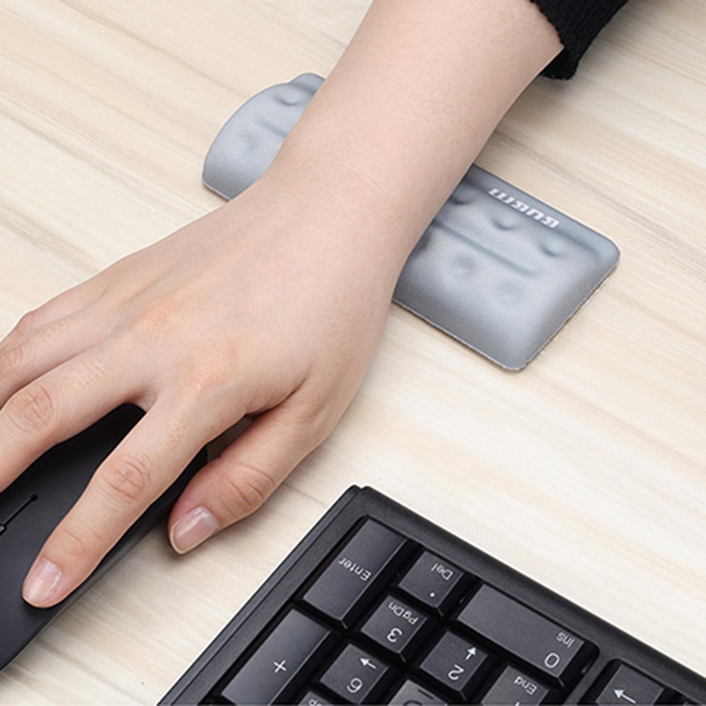 Memory Foam Keyboard Wrist Rest Hand Wrist Pad Arm Stand Grey S