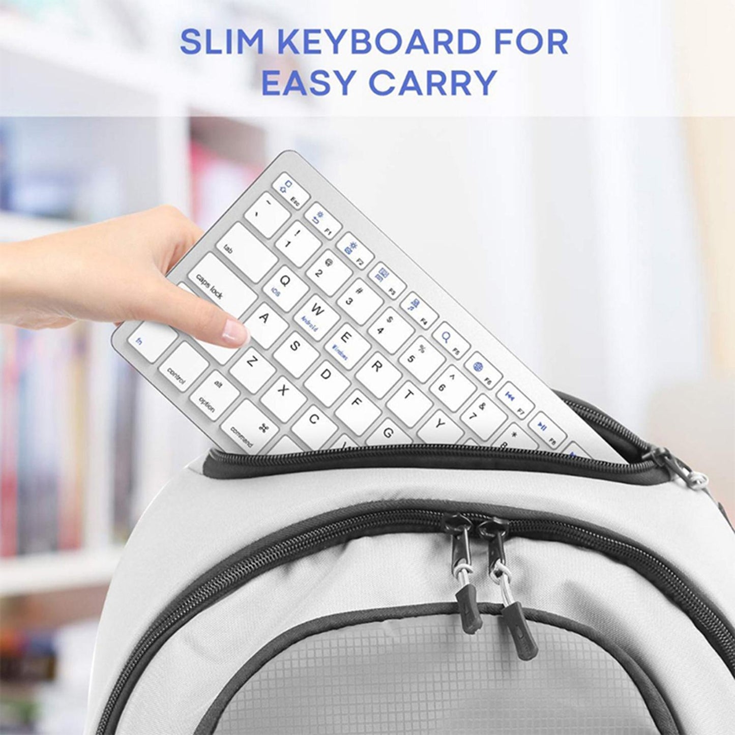 UltraThin 78 Key Wireless Bluetooth Keyboard French for IOS/Android/Windows
