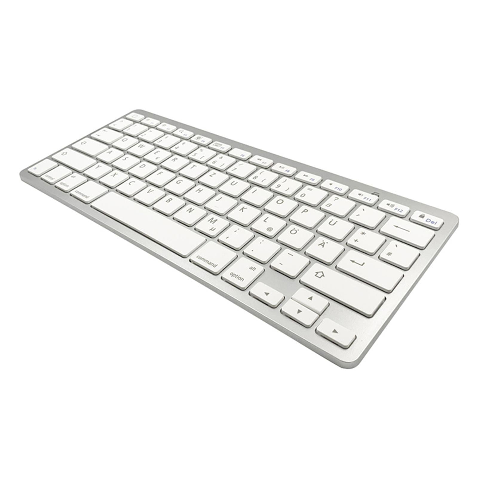Ultra Slim Wireless German Keyboard Floating Button Computer PC TV ...