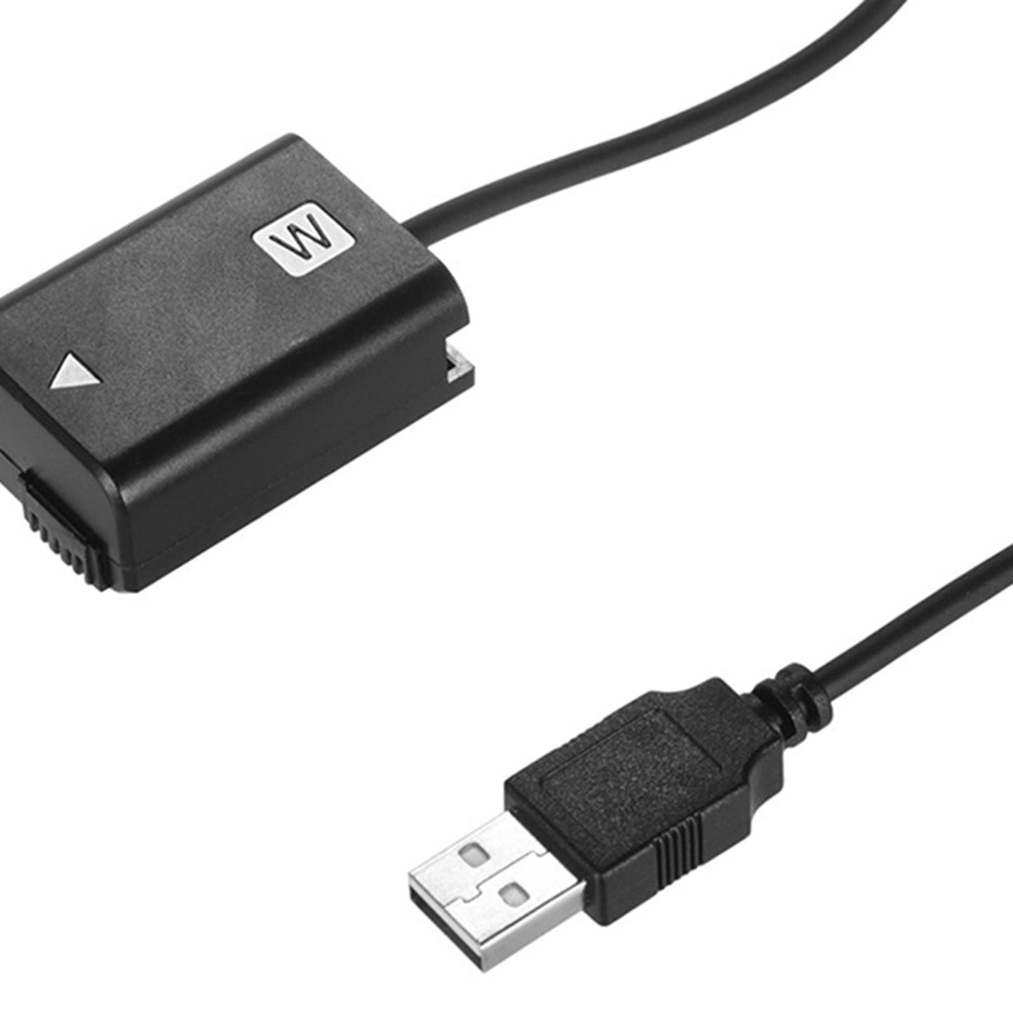 USB Cable To Np-FW50 Dummy Battery for Sony Battery Bank Black Accessories