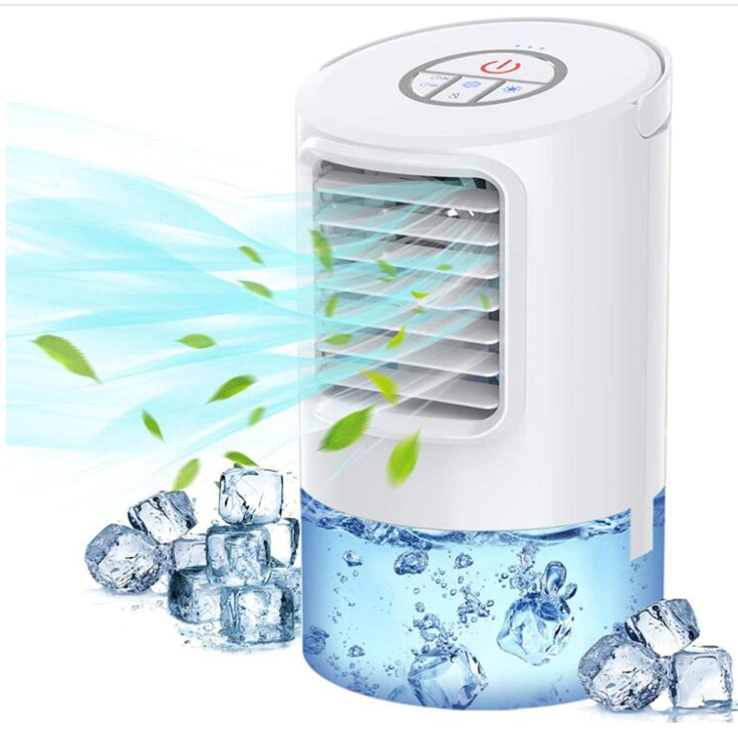Mini Air Conditioner Fan Bedroom Air Cooler with Timer EU Plug White
