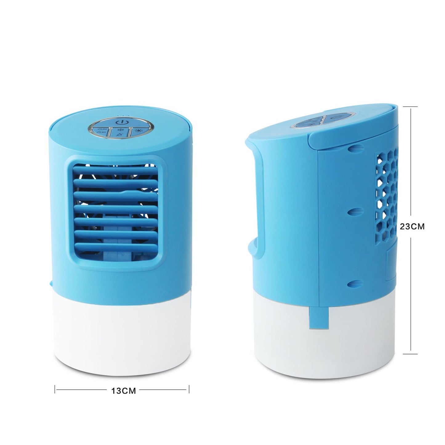 Mini Air Conditioner Fan Bedroom Air Cooler with Timer EU Plug Blue