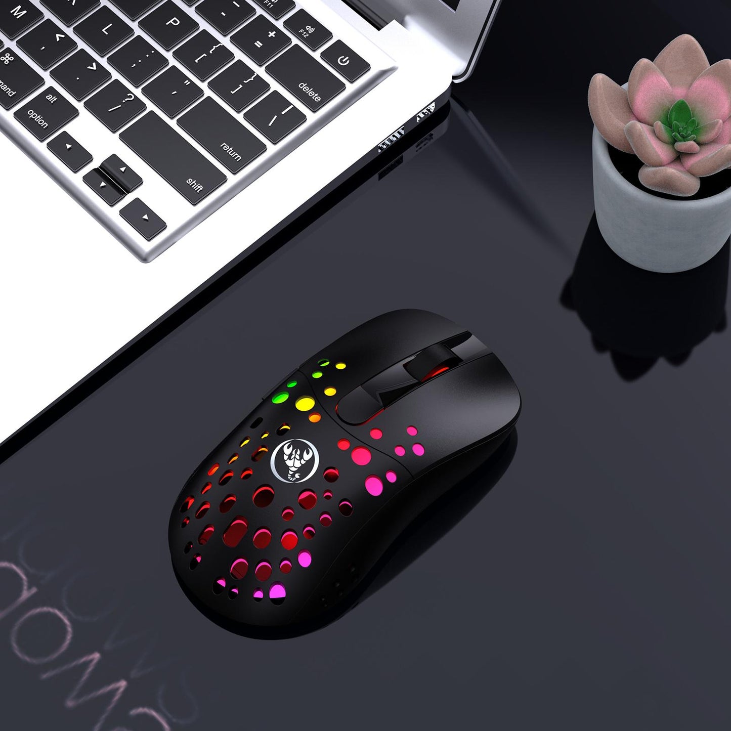 Wireless/Wired Mouse Rechargeable with 6 Buttons Adjustable DPI 550mAh