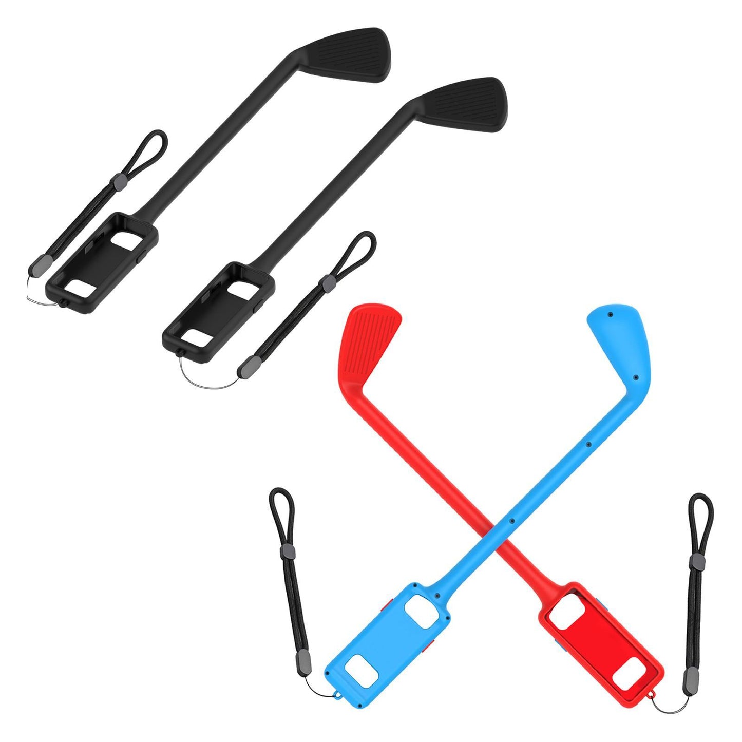 2x Golf Game Grip for Nintendo Switch Golf Clubs Accessories Black