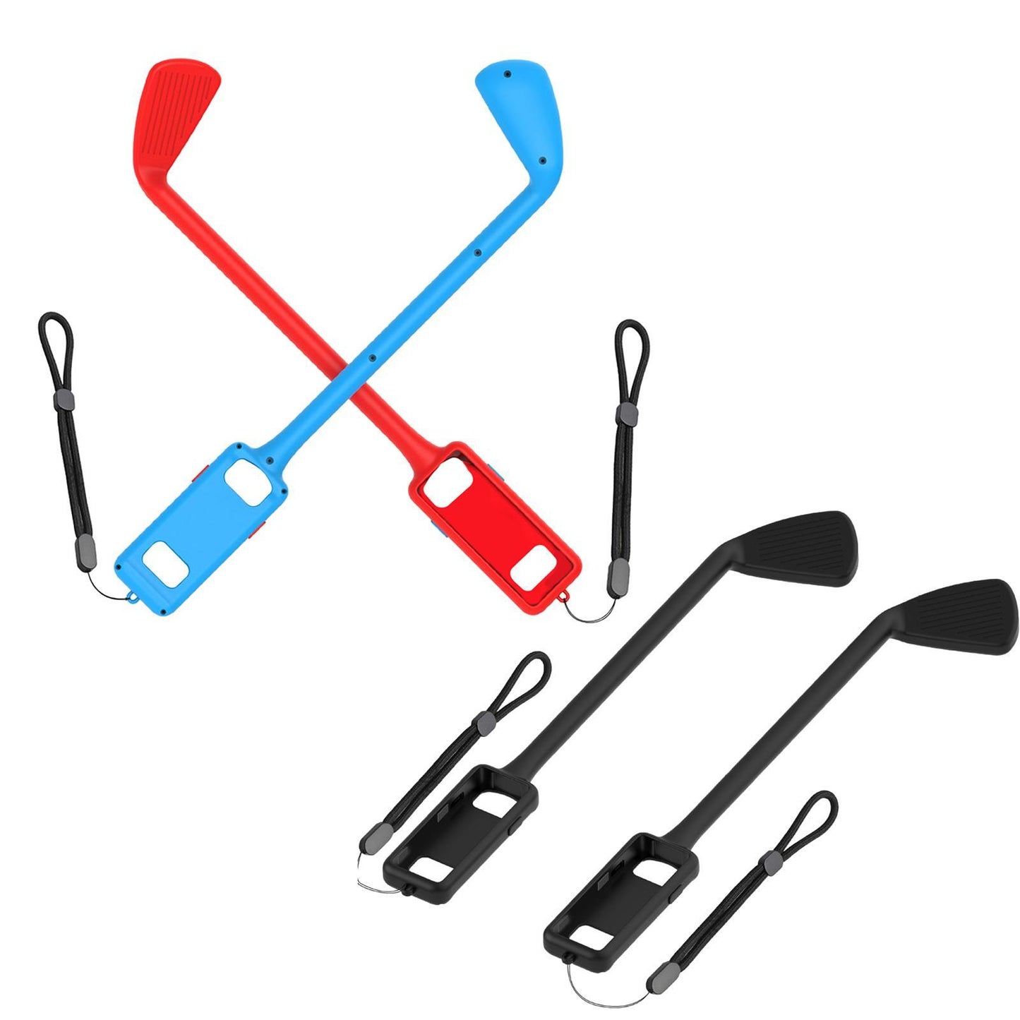 2x Golf Game Grip for Nintendo Switch Golf Clubs Accessories Black