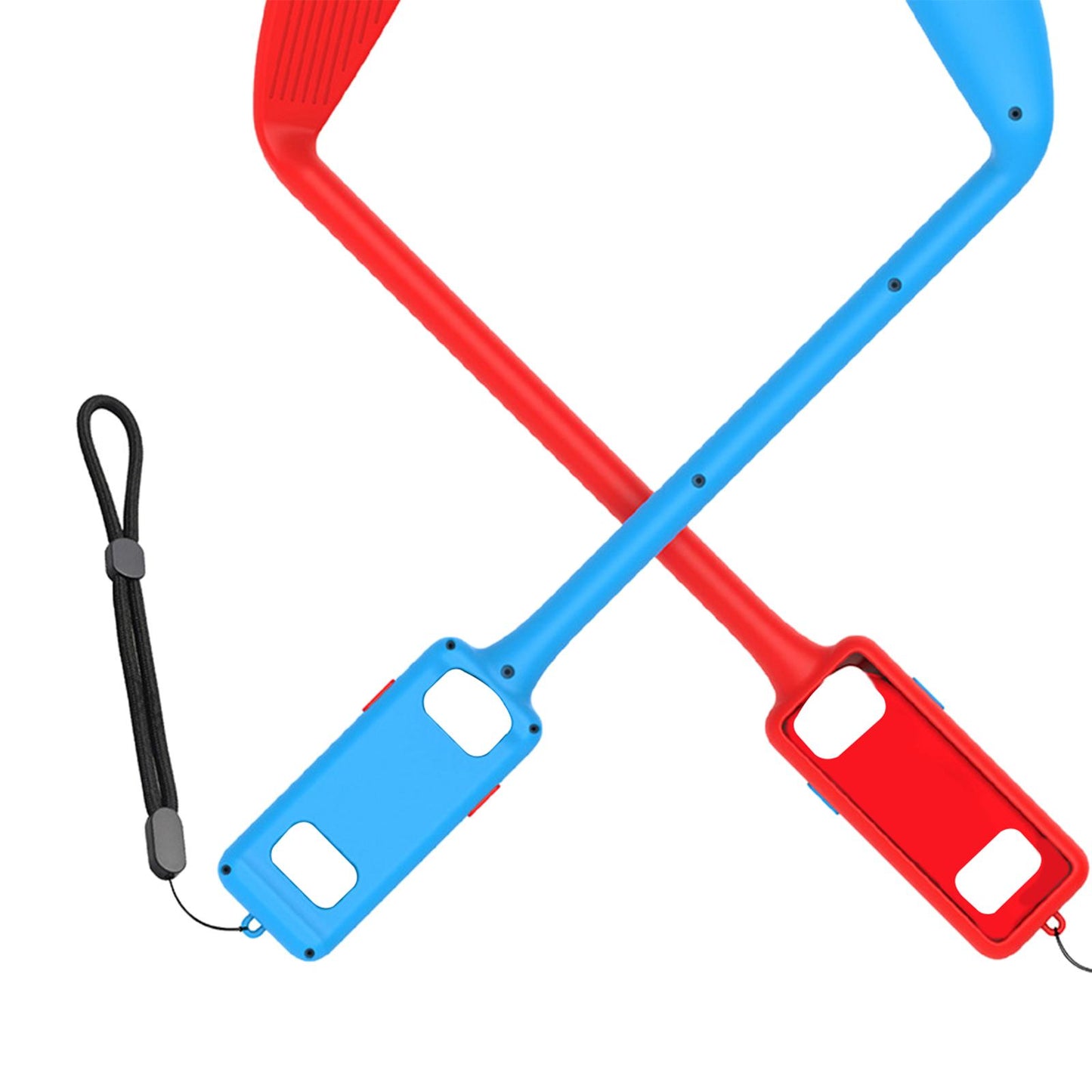 2x Golf Game Grip for Nintendo Switch Golf Clubs Accessories Red Blue