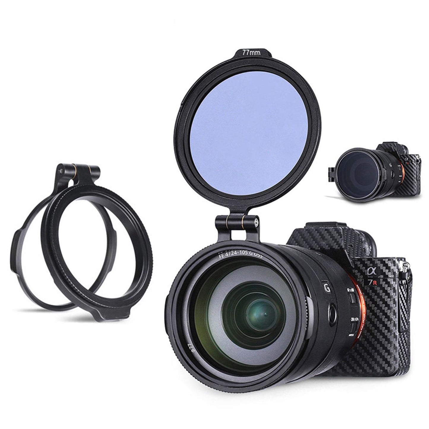 ND Filter Adapter Mount Clip Stand for DSLR Camera Lens Easy Use 77mm