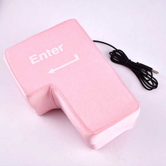 USB3.0 Enter Key Cotton Decompression Toy Gift for Kids Adults Working Pink