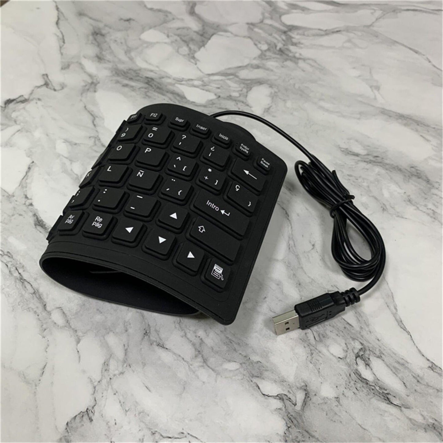 Mini Wired USB Keyboard 84 Keys Waterproof for PC Desktop Laptop Computer