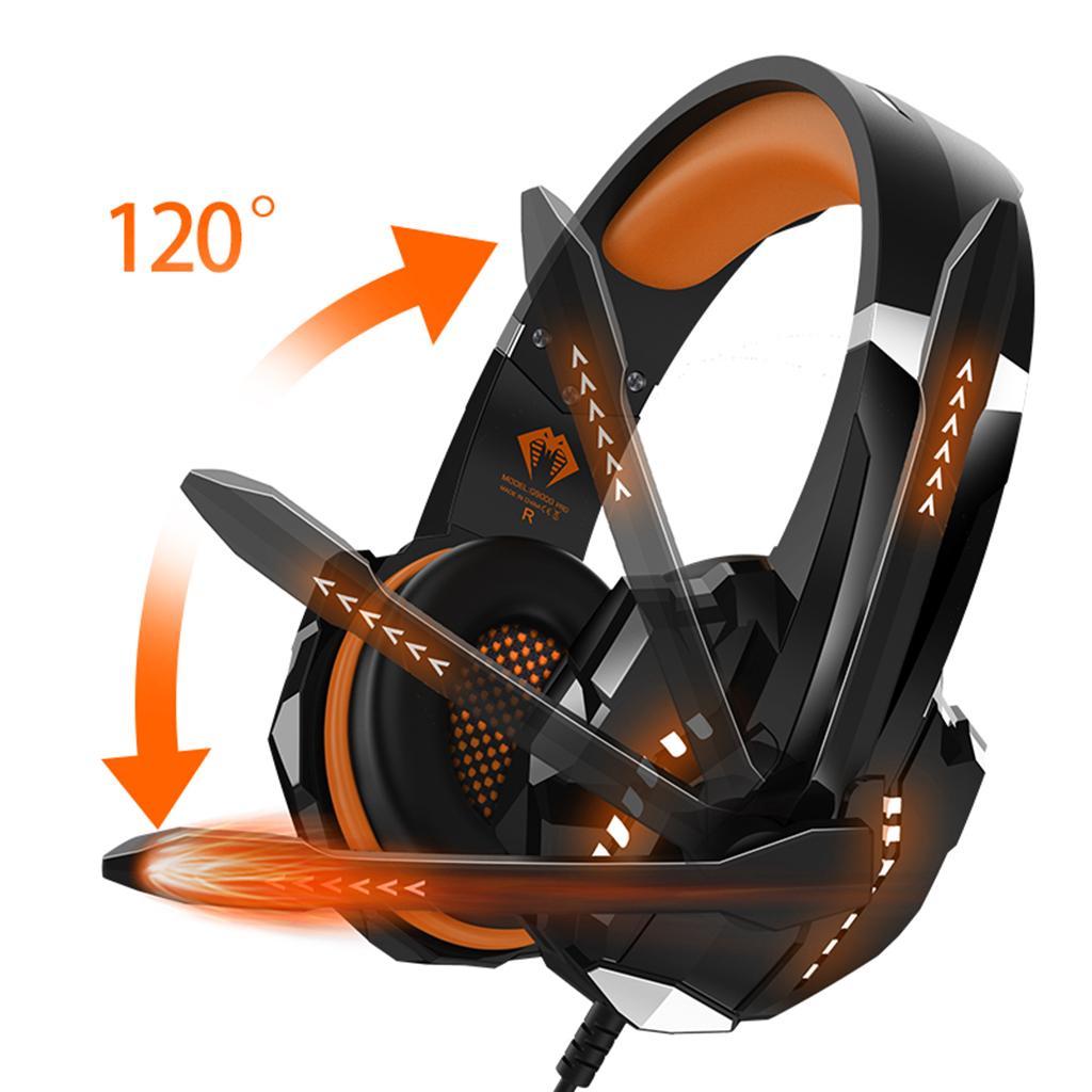 G9000 Pro Noise Cancelling Surround Sound Gaming Headset wMic For PS4 Orange