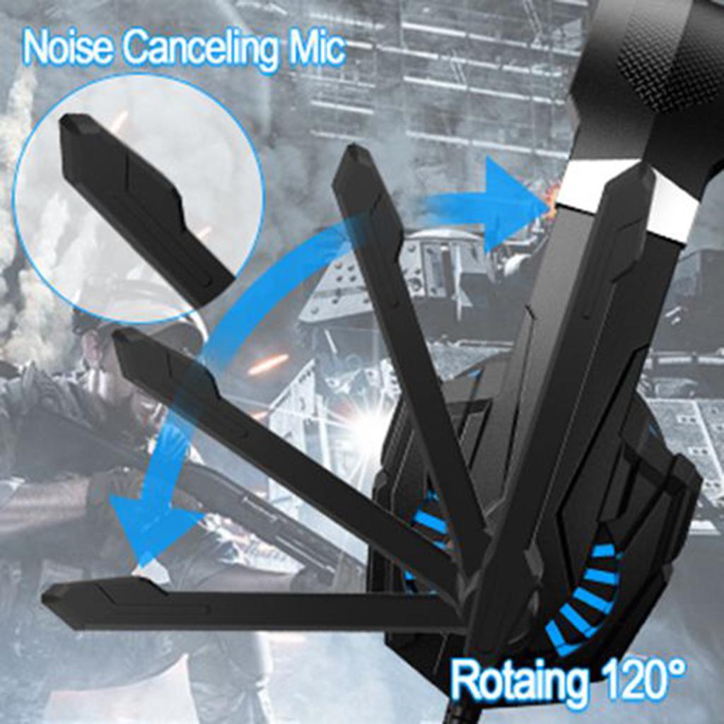 G9000mini Stereo Gaming Headset Over Ear Noise Cancelling Mic for PS4 Blue